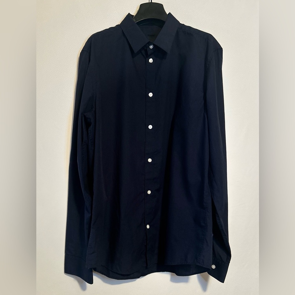 H&M Blue Casual Button Down Shirt Long Sleeve